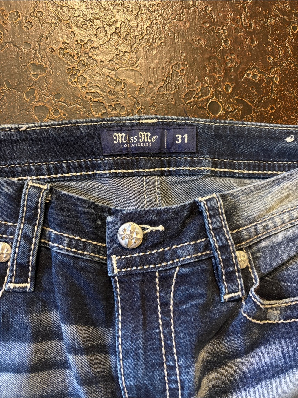 Miss Me Dark Blue High-Rise Women's Jeans